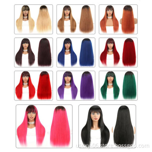 Wholesale Ombre Color Short Bob Wigs 100% mink brazilian virgin human hair Colored Lace Frontal Human Hair Wigs For Black Women